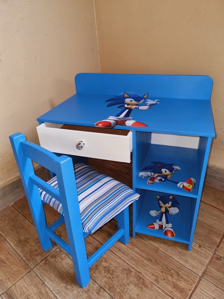 Escritorio escolar con cajón + silleta